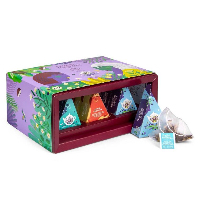 Produktbild: BIO Tee Geschenk f&uuml;r Mama "Best Mum", zum Geburtstag, Muttertag, Weihnachten, 3 Sorten, 12 kompostierbare Pyramiden-Beutel