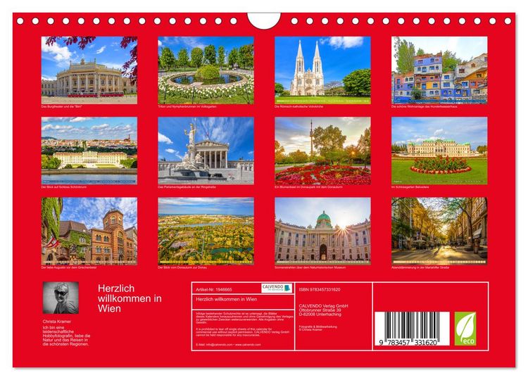 Produktbild: Herzlich willkommen in Wien (Wandkalender 2026 DIN A4 quer), CALVENDO Monatskalender