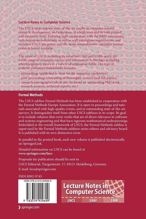 Produktbild: Software Engineering and Formal Methods