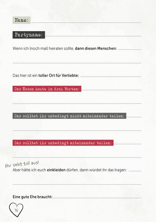 Produktbild: Let's Party: Hochzeit! Ausf&uuml;llbuch f&uuml;r Hochzeitsg&auml;ste
