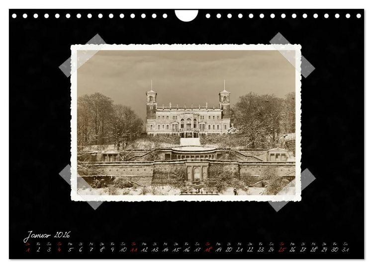 Produktbild: Dresden - Ein Kalender mit Fotografien wie aus einem alten Fotoalbum (Wandkalender 2026 DIN A4 quer), CALVENDO Monatskalender