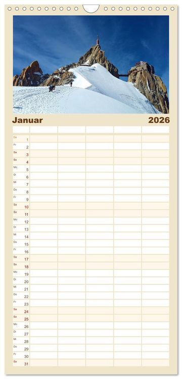 Produktbild: Familienplaner 2026 - Gipfelabenteuer - wenn der Berg ruft mit 5 Spalten (Wandkalender, 21 x 45 cm) CALVENDO