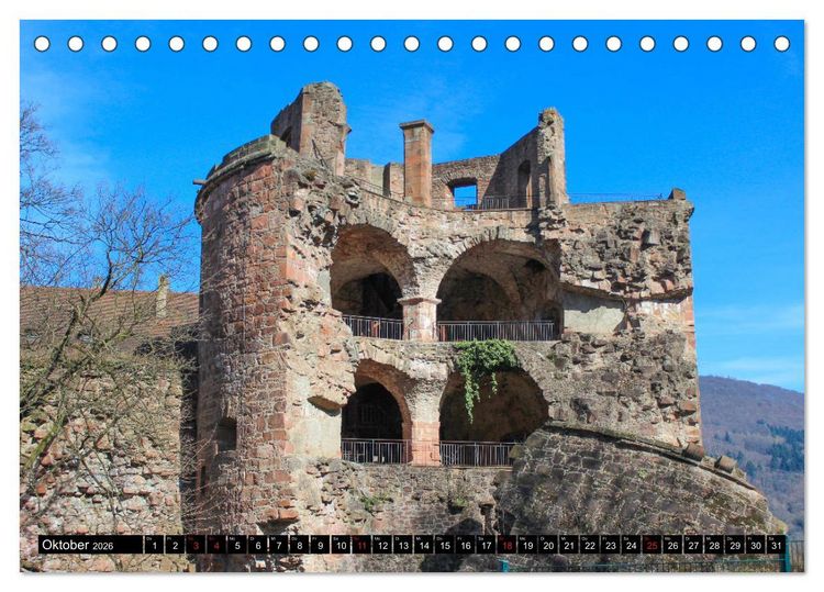 Produktbild: Historisches Heidelberg (Tischkalender 2026 DIN A5 quer), CALVENDO Monatskalender