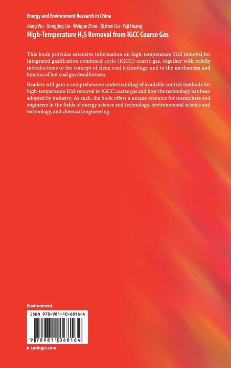 Produktbild: High-Temperature H2S Removal from IGCC Coarse Gas