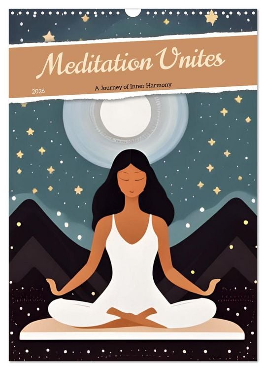 Produktbild: Meditation Unites (Wall Calendar 2026 DIN A3 portrait), CALVENDO 12 Month Wall Calendar