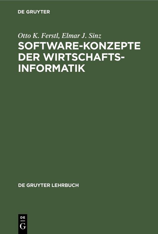 Produktbild: Software-Konzepte der Wirtschaftsinformatik