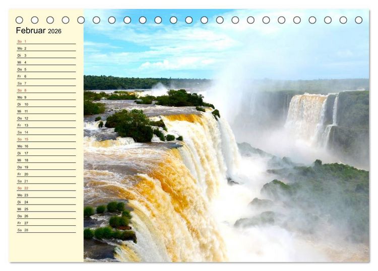 Produktbild: Brasilien. Faszinierend und gro&szlig; wie ein Kontinent (Tischkalender 2026 DIN A5 quer), CALVENDO Monatskalender
