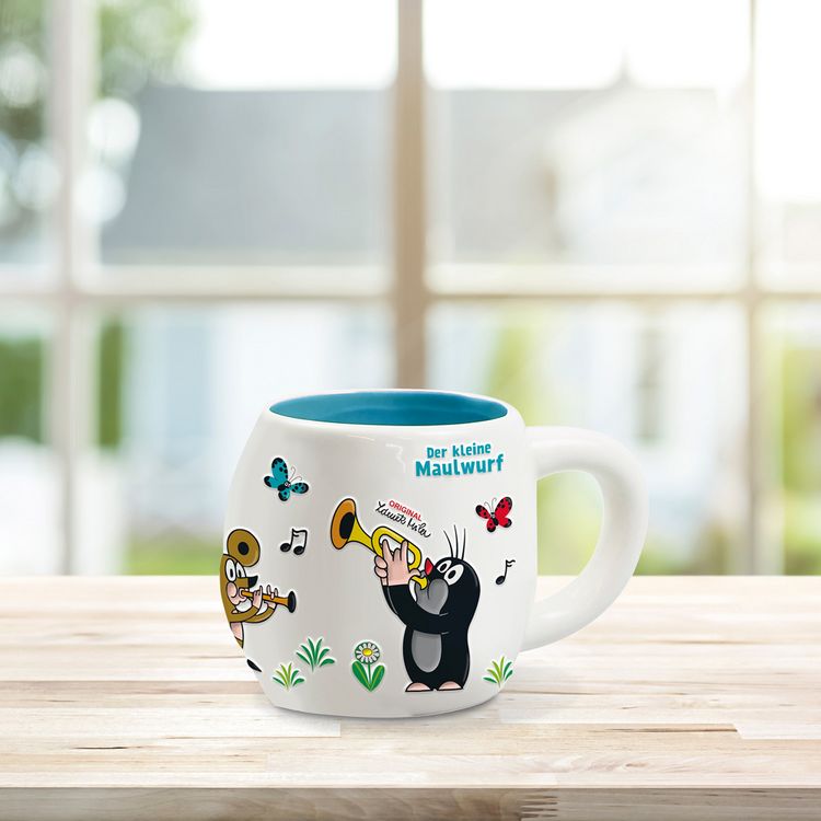 Produktbild: Tr&ouml;tsch Der kleine Maulwurf 3D Porzellantasse Lieblingstasse Musik