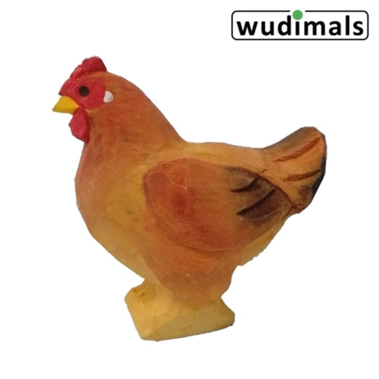 Produktbild: Wudimals A040629 - Huhn, Chicken, handgeschnitzt aus Holz