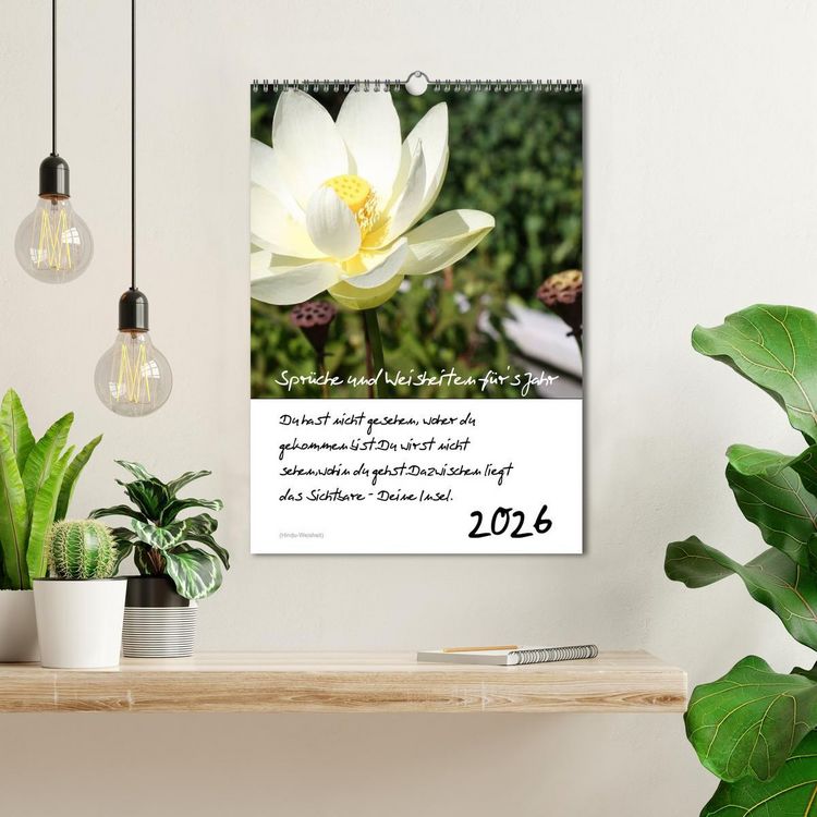 Produktbild: Spr&uuml;che und Weisheiten f&uuml;r&acute; s Jahr (Wandkalender 2026 DIN A3 hoch), CALVENDO Monatskalender
