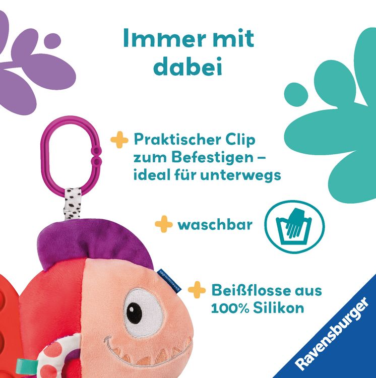 Produktbild: Play+ Pop-it Piranha (rot) - ab 0 Monate