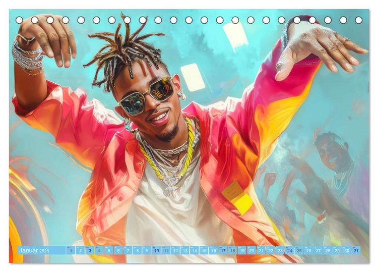 Produktbild: Feiern und Musik - Beschwingt dabei (Tischkalender 2026 DIN A5 quer), CALVENDO Monatskalender