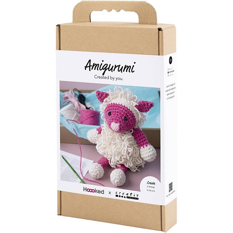 Produktbild: Creativ Company Kreativ Set Amigurumi, Schaf, Pink, Creme