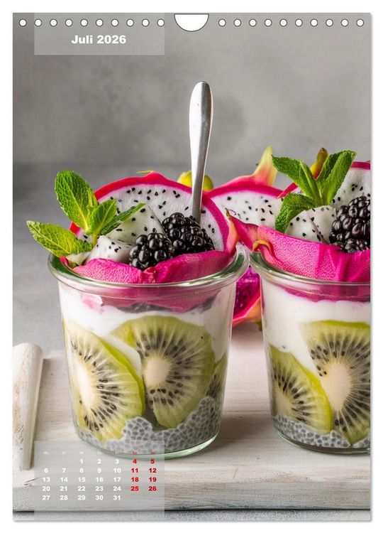 Produktbild: Vegane Dessertkreationen - S&uuml;&szlig;e K&ouml;stlichkeiten aus der veganen Backstube (Wandkalender 2026 DIN A4 hoch), CALVENDO Monatskalender