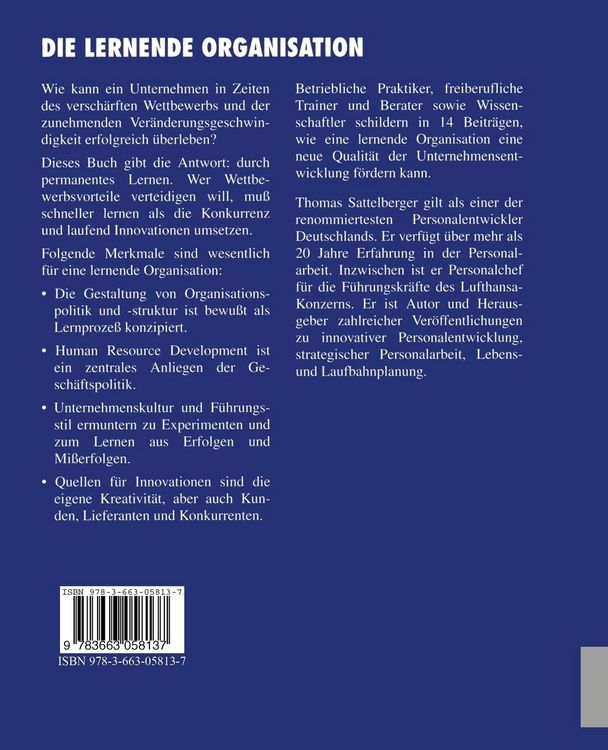 Produktbild: Die lernende Organisation
