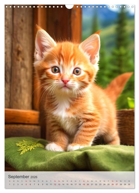 Produktbild: Katzenkinder (Wandkalender 2026 DIN A3 hoch), CALVENDO Monatskalender