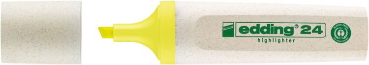 Produktbild: Edding 24 EcoLine Textmarker, gelb, Keilspitze 2-5 mm, 1 St&uuml;ck