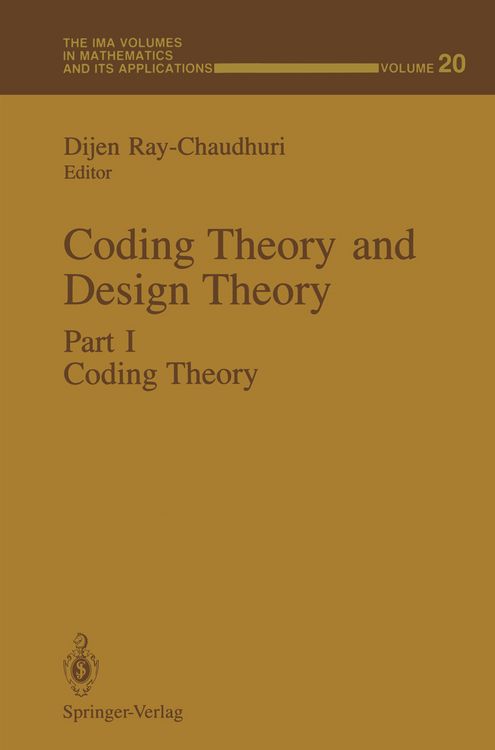 Produktbild: Coding Theory and Design Theory