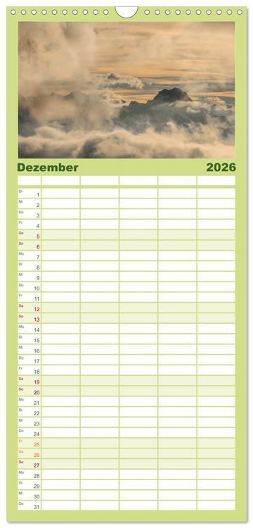 Produktbild: Familienplaner 2026 - Im Allg&auml;u bei Oberstdorf mit 5 Spalten (Wandkalender, 21 x 45 cm) CALVENDO