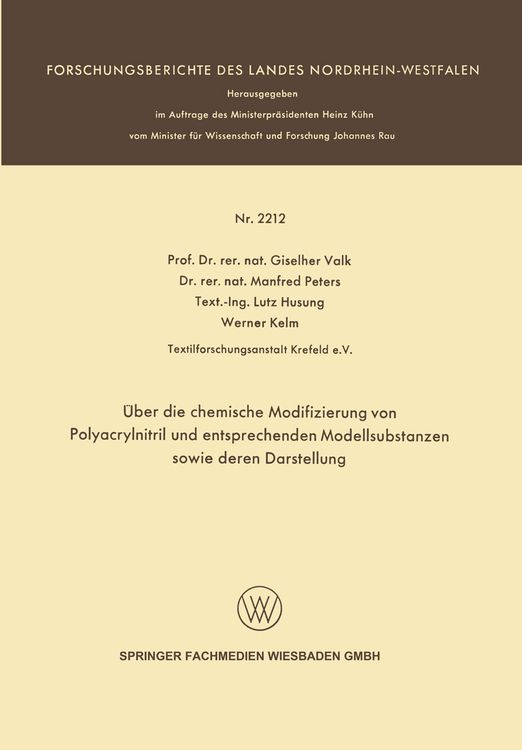 Produktbild: &Uuml;ber die chemische Modifizierung von Polyacrylnitril und entsprechenden Modellsubstanzen sowie deren Darstellung