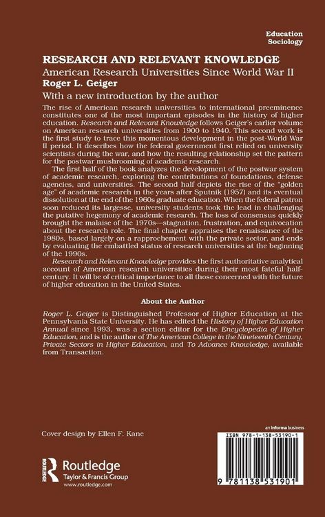 Produktbild: Research and Relevant Knowledge