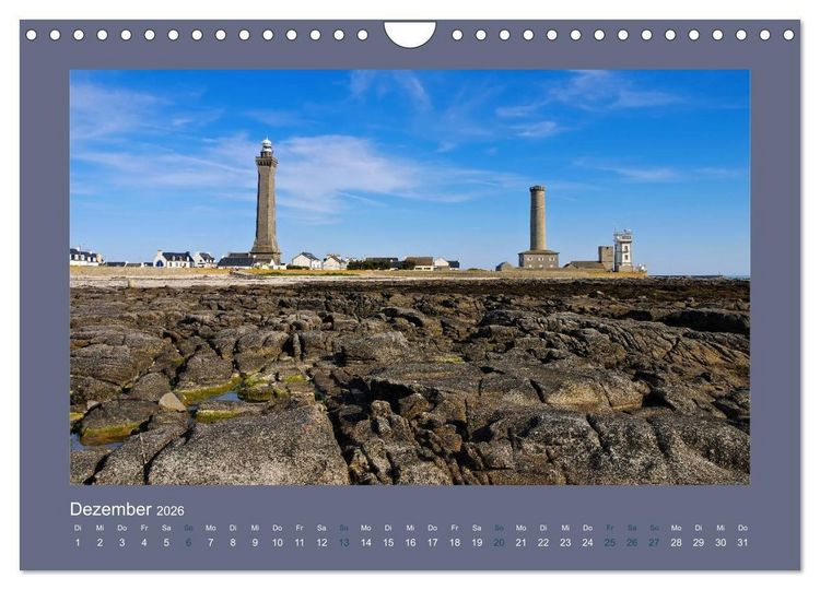 Produktbild: Leuchtt&uuml;rme - Wegweiser an der bretonischen K&uuml;ste (Wandkalender 2026 DIN A4 quer), CALVENDO Monatskalender