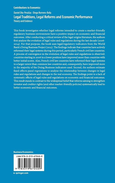 Produktbild: Legal Traditions, Legal Reforms and Economic Performance