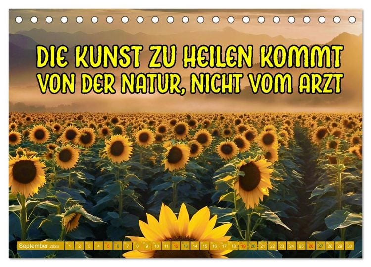 Produktbild: Gute Besserung - mit coolen Spr&uuml;chen (Tischkalender 2026 DIN A5 quer), CALVENDO Monatskalender