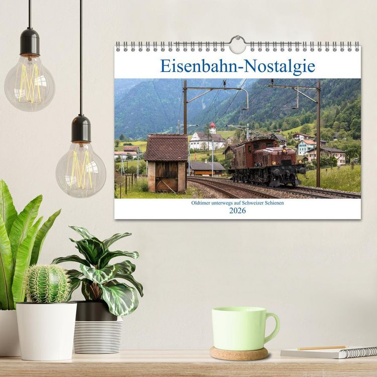 Produktbild: Eisenbahn-Nostalgie - Oldtimer auf Schweizer Schienen (Wandkalender 2026 DIN A4 quer), CALVENDO Monatskalender