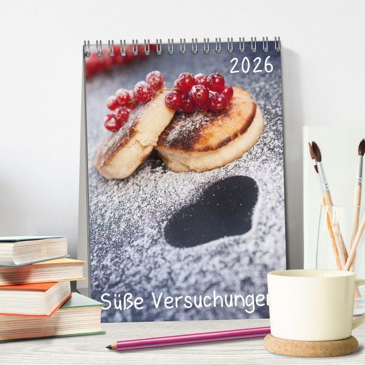 Produktbild: S&uuml;&szlig;e Versuchungen / Geburtstagskalender (Tischkalender 2026 DIN A5 hoch), CALVENDO Monatskalender