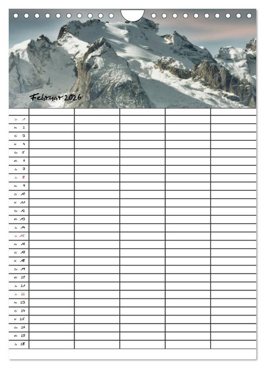 Produktbild: Dein Berge Kalender (Wandkalender 2026 DIN A4 hoch), CALVENDO Monatskalender