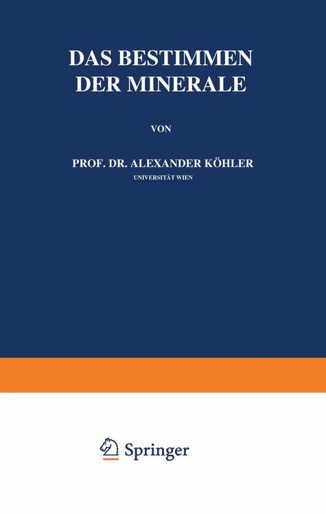Produktbild: Das Bestimmen der Minerale