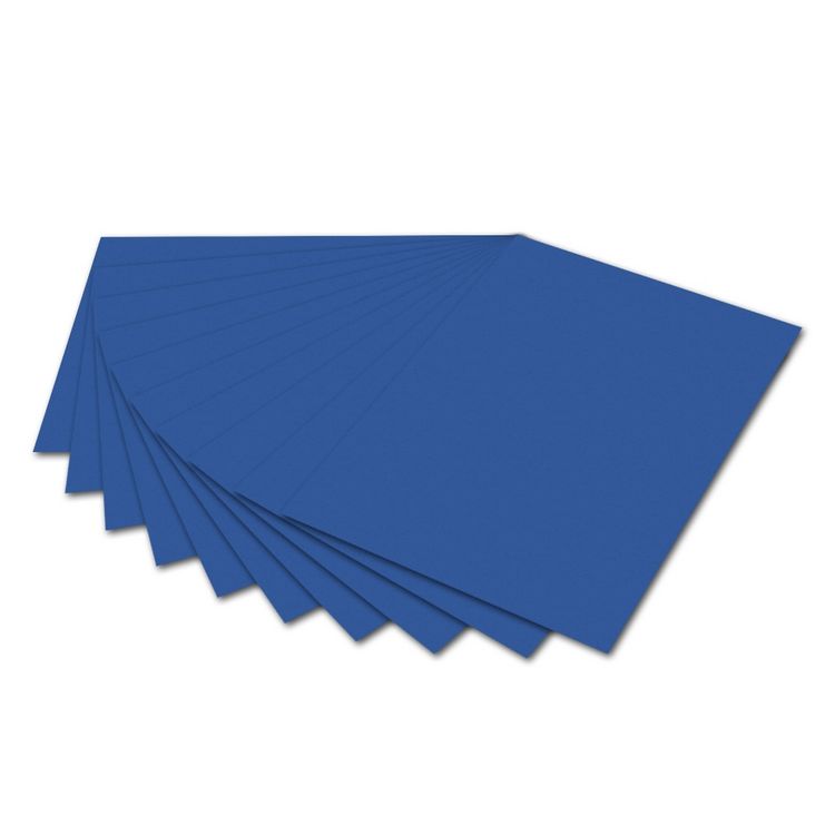 Produktbild: folia Tonzeichenpapier 130g/m&sup2; k&ouml;nigsblau DIN A4 100 Blatt