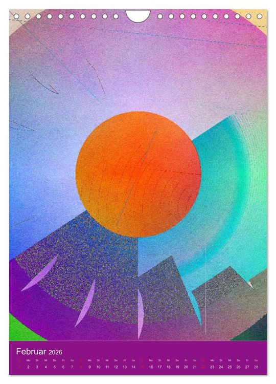 Produktbild: Digitale Kunst - rund und bunt (Wandkalender 2026 DIN A4 hoch), CALVENDO Monatskalender