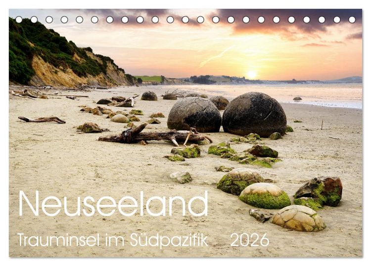 Produktbild: Neuseeland Trauminsel im S&uuml;dpazifik (Tischkalender 2026 DIN A5 quer), CALVENDO Monatskalender