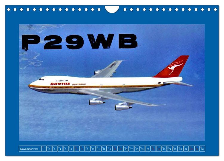 Produktbild: &Uuml;ber den Wolken - Flugzeuge des 20. Jahrhunderts auf Amateurfunkkarten (Wandkalender 2026 DIN A4 quer), CALVENDO Monatskalender