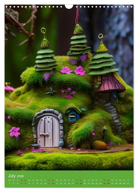 Produktbild: Tiny Fairy Havens (Wall Calendar 2026 DIN A3 portrait), CALVENDO 12 Month Wall Calendar