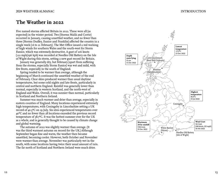 Produktbild: Weather Almanac 2024 Hb