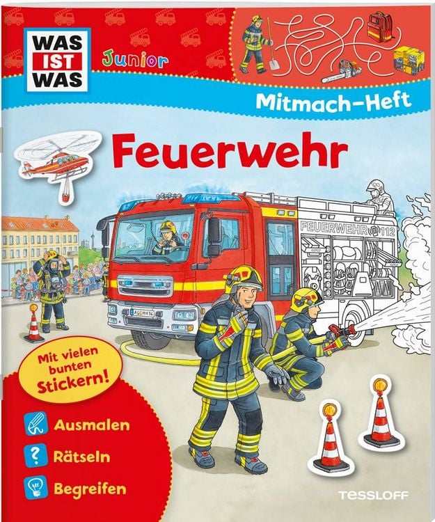 Produktbild: WAS IST WAS Junior Mitmach-Heft Feuerwehr