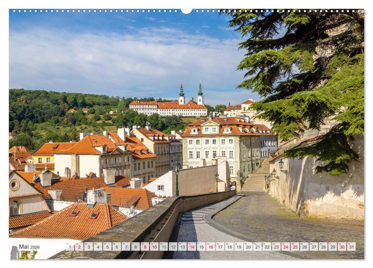 Produktbild: PRAG Impressionen bei Tag und Nacht (hochwertiger Premium Wandkalender 2026 DIN A2 quer), Kunstdruck in Hochglanz