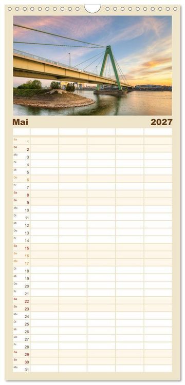 Produktbild: Familienplaner 2027 - Wundersch&ouml;nes K&ouml;ln mit 5 Spalten (Wandkalender, 21 x 45 cm) CALVENDO