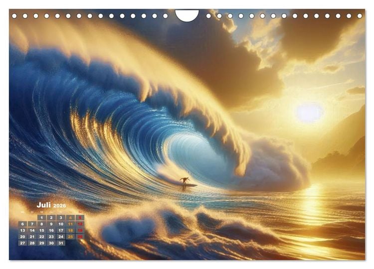 Produktbild: Big Wave Surfen (Wandkalender 2026 DIN A4 quer), CALVENDO Monatskalender