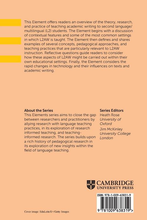 Produktbild: Teaching Second Language Academic Writing