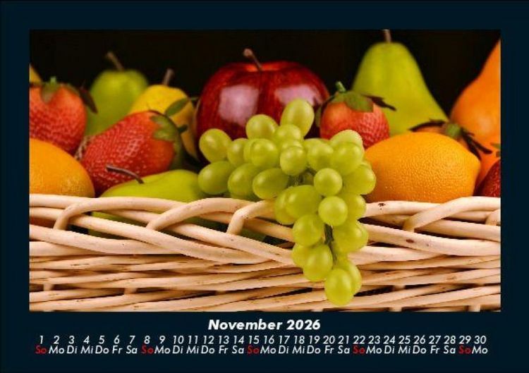 Produktbild: Obstkalender 2026 Fotokalender DIN A5