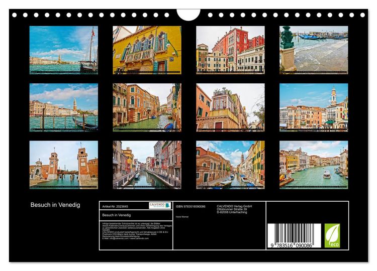 Produktbild: Besuch in Venedig (Wandkalender 2026 DIN A4 quer), CALVENDO Monatskalender