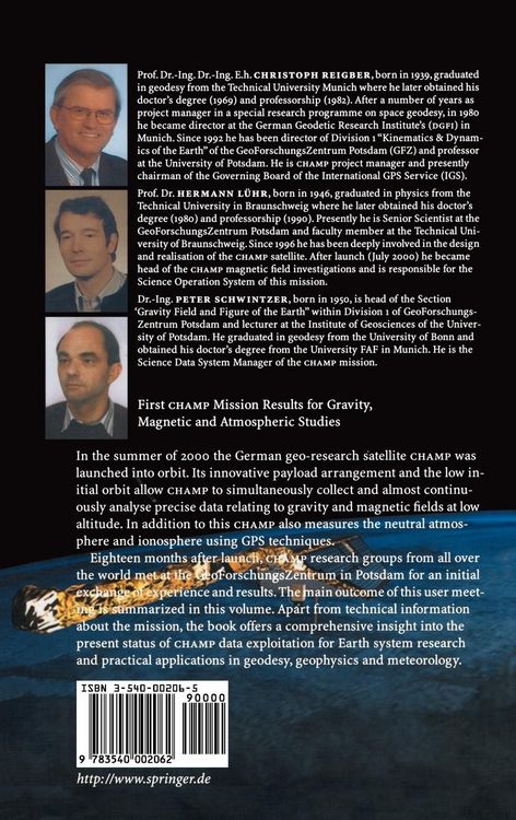 Produktbild: First CHAMP Mission Results for Gravity, Magnetic and Atmospheric Studies