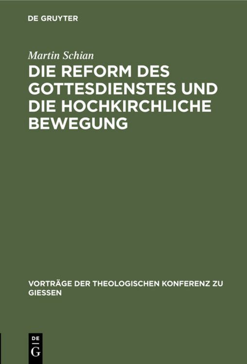 Produktbild: Die Reform des Gottesdienstes und die hochkirchliche Bewegung