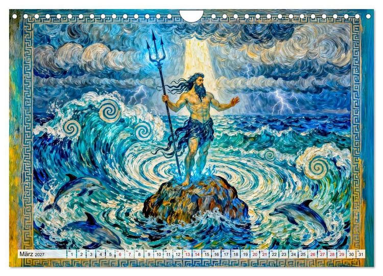 Produktbild: Die G&ouml;tter des Olymps - Die G&ouml;tter der Antike in epischen Bildern (Wandkalender 2027 DIN A4 quer), CALVENDO Monatskalender
