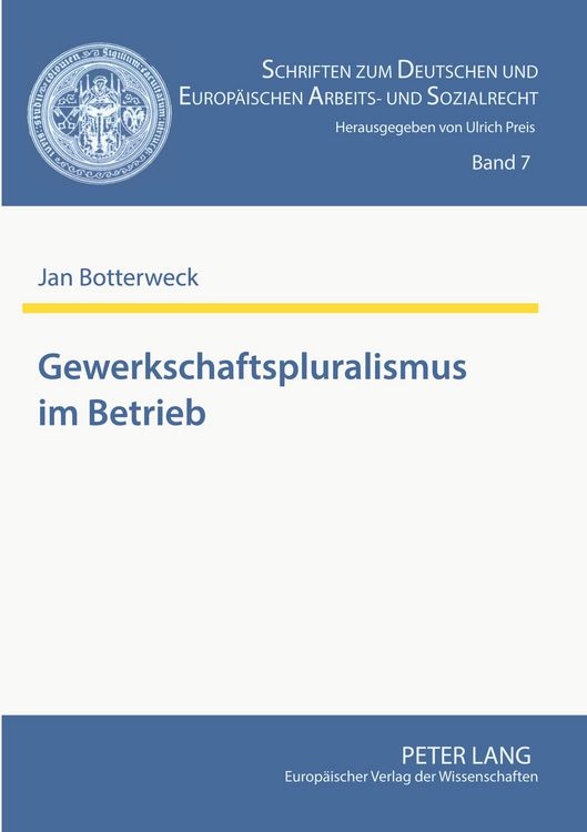 Produktbild: Gewerkschaftspluralismus im Betrieb