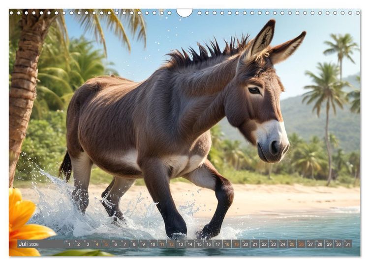 Produktbild: Eseltr&auml;ume (Wandkalender 2026 DIN A3 quer), CALVENDO Monatskalender